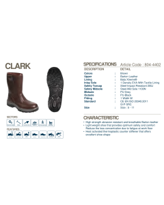 Safety Shoes Clark Size 4 (Bata)